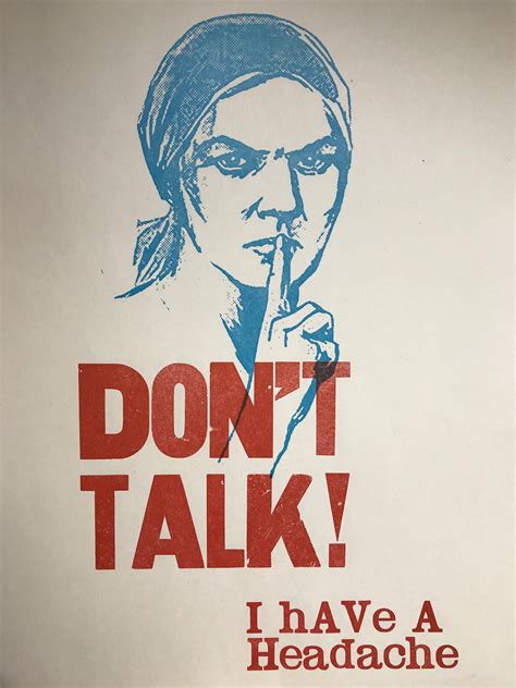 Dont Talk Letterpress Poster Etsy Sweden