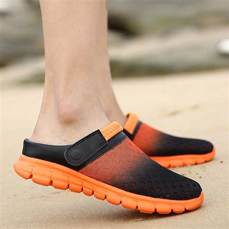 2017 New Summer Sandals Men Mesh Shoes Mules Clogs Breathable Beach