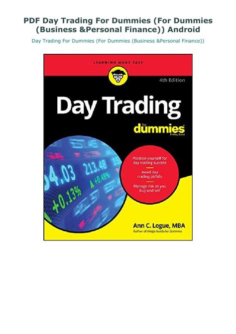 The larger the trading volume of a cryptocurrency, the higher the liquidity and vice versa. PDF Day Trading For Dummies (For Dummies (Business ...