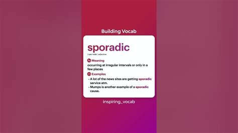 What Does Sporadic Mean Sporadic Meaning With Pronunciation And