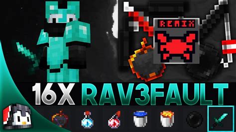 Rav3fault 16x Mcpe Pvp Texture Pack Fps Friendly By Crabrav3 Youtube