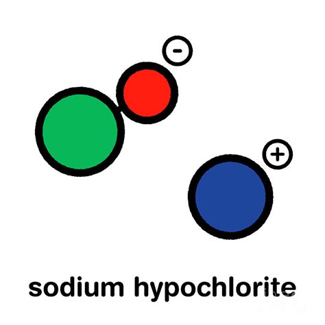 Sodium Hypochlorite Chemical Structure Photograph By Molekuul Science