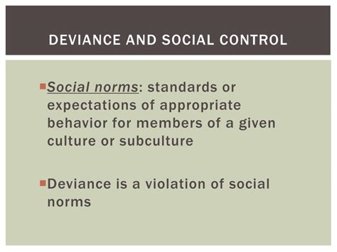 Ppt Deviance And Social Control Powerpoint Presentation Free Download