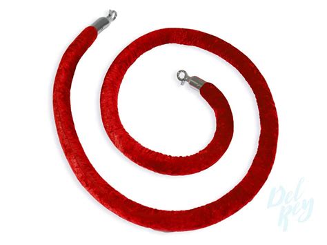 Red Velvet Stanchion Rope 6 Ft The Party Rentals Resource Company