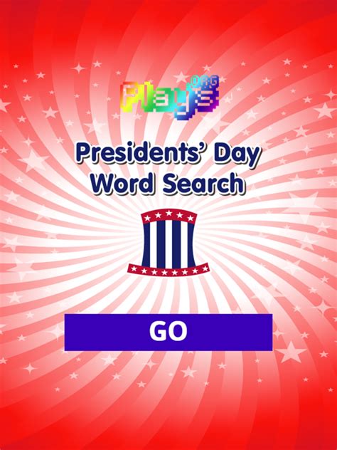 🕹️ Play Presidents Day Word Search Game Free Online Presidents Day