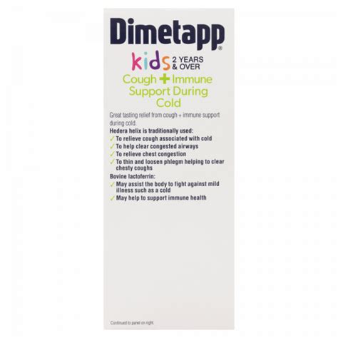 Dimetapp Kids Cough And Immune Support During Cold Liquid 200ml The
