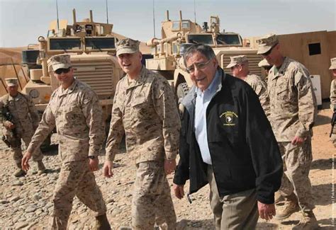 Us Secretary Of Defense Leon Panetta Visits Military Bases In