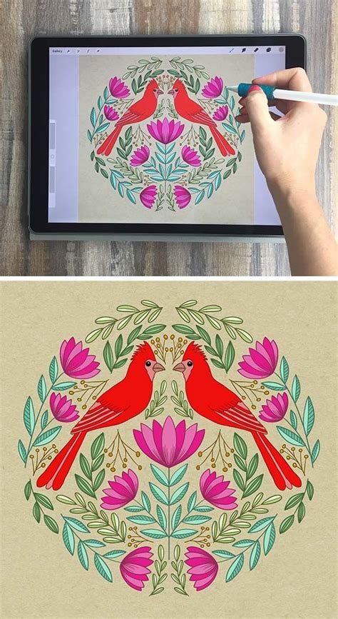 Folk Art Style Illustrations On Your Ipad In Procreate Learn Three