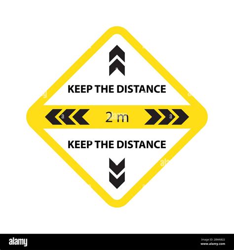 Keep Your Distance Sign Sticker For Reopening Business New Normal