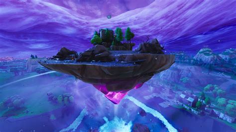 fortnite s floating island is moving and leaving weird craters on the map gamespot