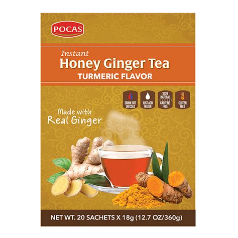 Pocas Honey Ginger Tea Turmeric 127 Ounce 20 Bags