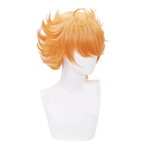 For Cosplay Anime The Promised Neverland Emma Short Orange Hair Wig And