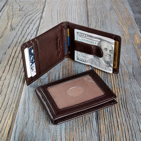 A bifold money clip wallet is another style of cash and card holder you can use to minimize the bulk in your pocket. Front Pocket Privacy Bifold with Money Clip | Leather wallet design, Front pocket wallet men ...
