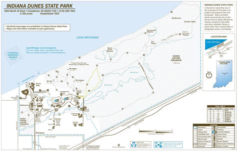 Day Hiking Trails Maps For Indiana Dunes National Park Trails