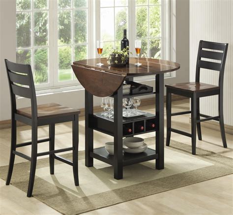 You can also use an outdoor bistro table as an extra surface on a larger deck. Ridgewood Black Drop Leaf, 3 Piece Counter Height Table ...