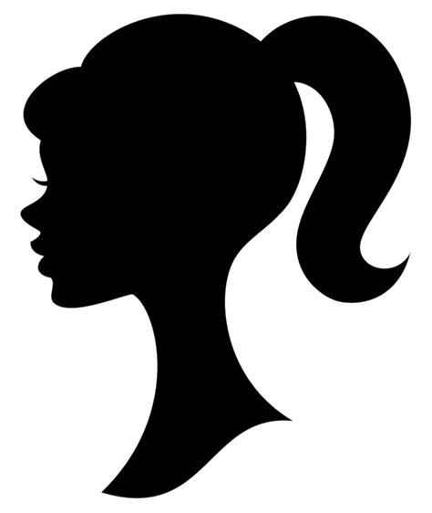 Silhouette Of Girl With Ponytail At Getdrawings Free Download