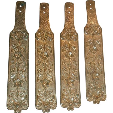 Vintage Brass Repousee Curtain Tie Backs From Litchfieldantiques On