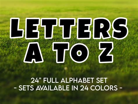 A Thru Z Alphabet 24 Full Alphabet Set 26 Yard Etsy