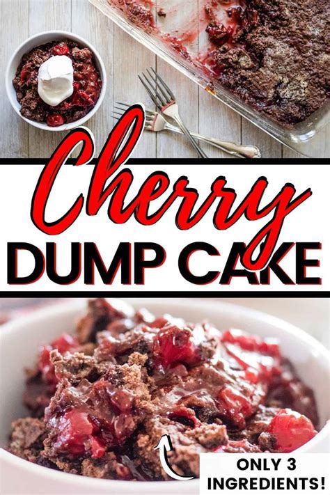 Chocolate Cherry Dump Cake Easy 3 Ingredient Recipe