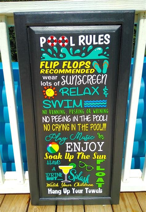 Swimming Pool Rules Funny Sign Svg Png Etsy Pool Rules Swimming