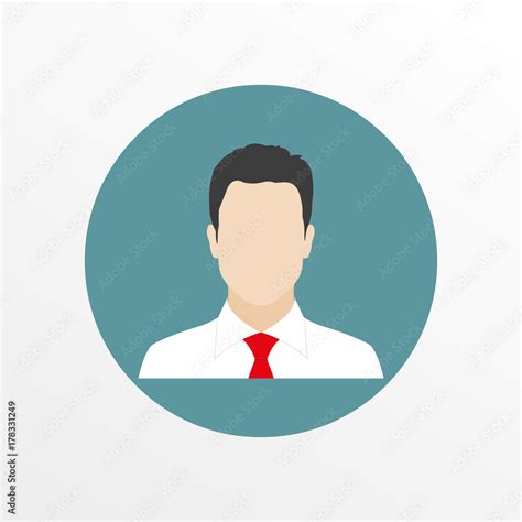 Vecteur Stock Businessman Avatar Male Face Icon In Flat Design Man