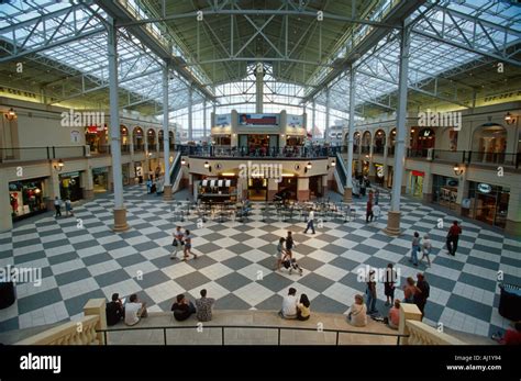 Ohio Columbus Easton Town Center Shopping Mall With Small Town Theme