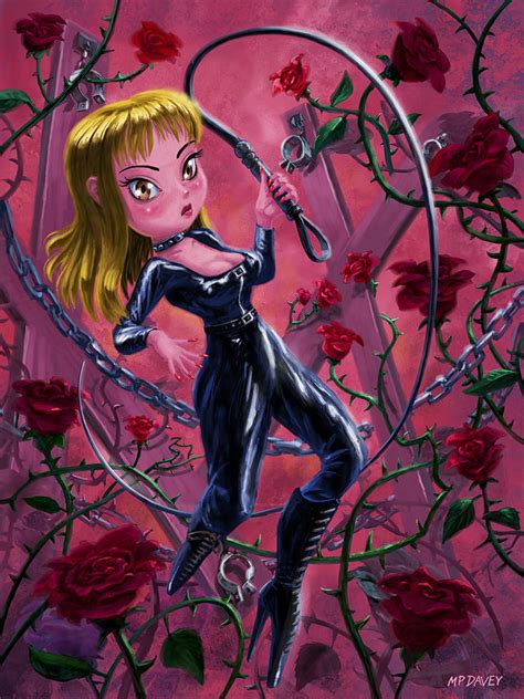 Cute Mistress With Whip And Roses Digital Art By Martin Davey Fine Art America