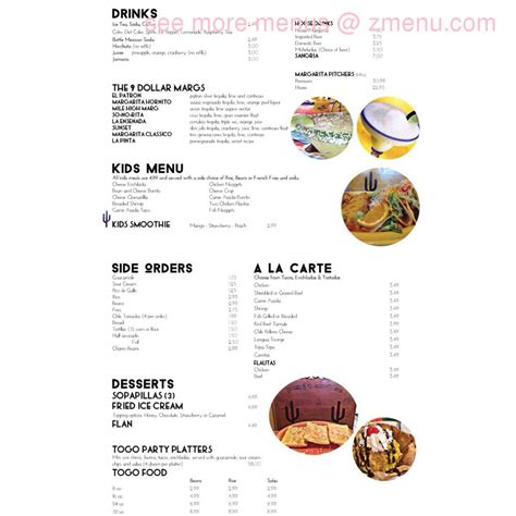 View the online menu of ritas mexican food and other restaurants in pueblo, colorado. Online Menu of Ritas Mexican Food Restaurant, Phoenix ...