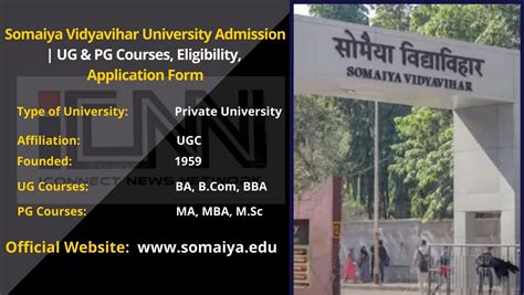 Somaiya Vidyavihar University Admission 2024 Ug And Pg Courses Process