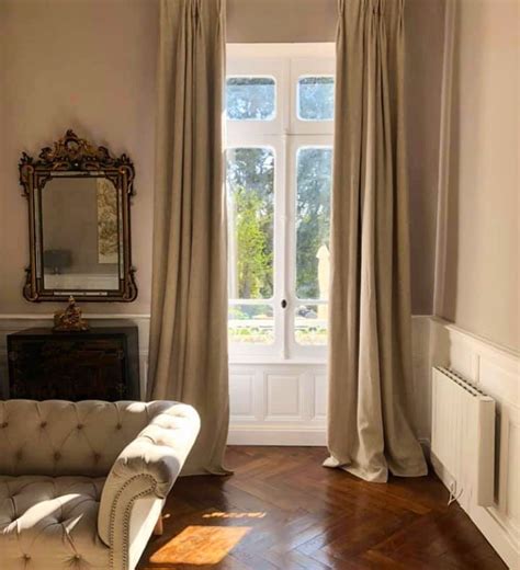 Grace And Goldney Luga Natural Herringbone Made To Measure Linen Curtains