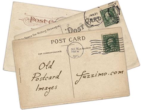 Free Hi Res Old Postcard Images Stamps Fuzzimo