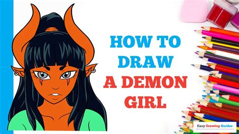 How To Draw A Demon Girl Halloween Drawings Youtube