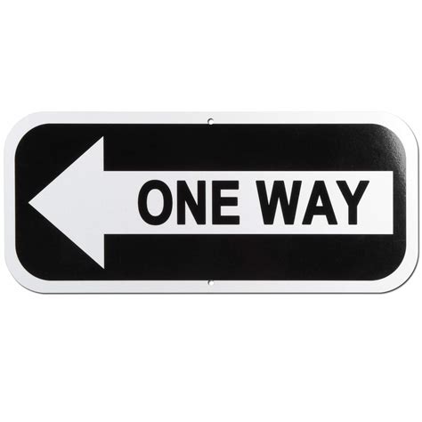 One Way Sign With Right Or Left 5 Popular Arrow Inch 14 6 X Mil