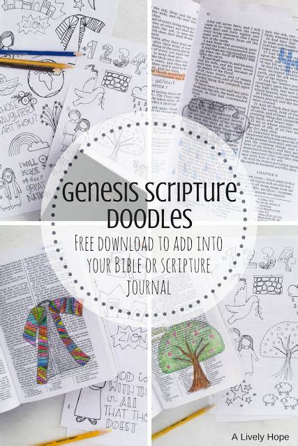 Genesis Scripture Doodles Free Printable Scripture Doodle
