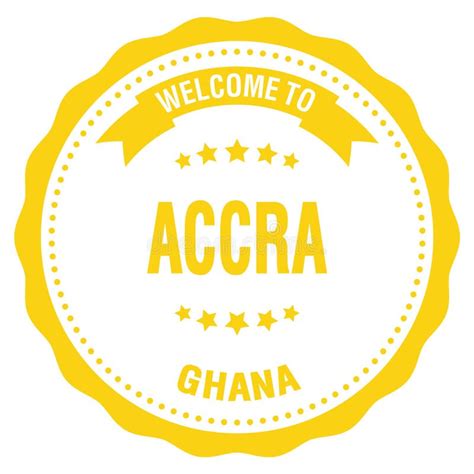 Welcome To Accra Ghana Words Written On Red Stamp Stock Illustration