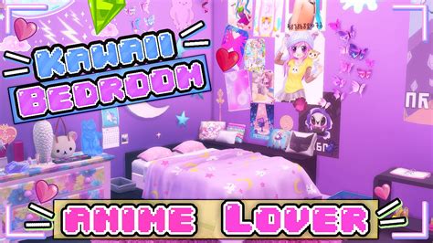 The Sims 4 Room Build Kawaii Anime Bedroom Youtube