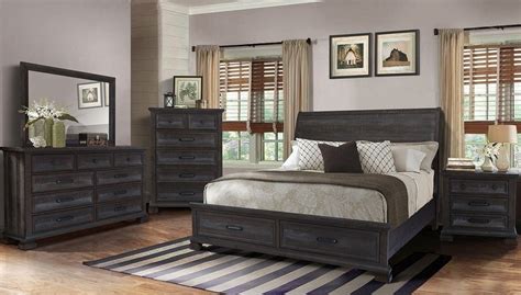Could easily incorporate with the existing gray. Best Master Kate 4 pc Kate dark gray rustic finish wood ...