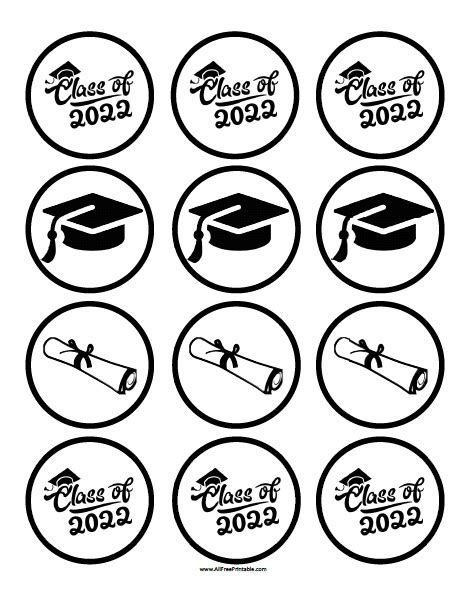 Graduation Cupcake Toppers Free Printable