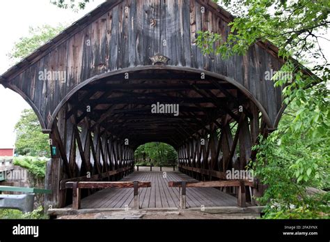 Sunday River Covered Bridge Bethel Maine Stock Photo Alamy