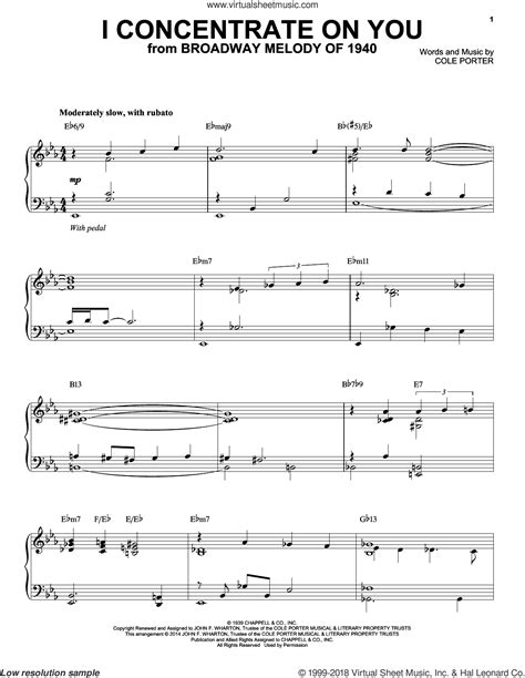 I Concentrate On You Jazz Version Arr Brent Edstrom Sheet Music For Piano Solo