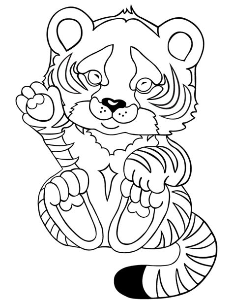 Baby Tiger Coloring Pages Free Coloring Pages
