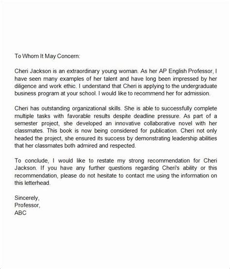Parent Recommendation Letter For Son New Letter Of Re Mendation For