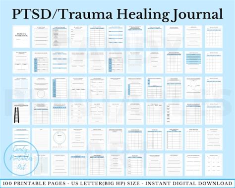 Ptsd Worksheets Trauma Processing Journal Prompts Ptsd Planner Etsy Uk