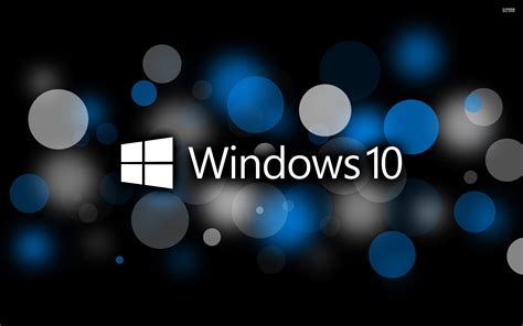 Papéis De Parede Microsoft Windows 10 Logotipo Do Sistema Círculos