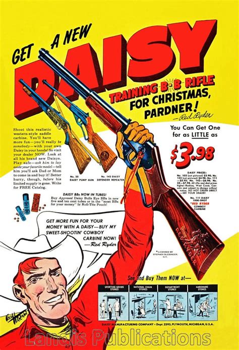 Red Ryder Daisy Bb Carbine Rifle Poster Etsy