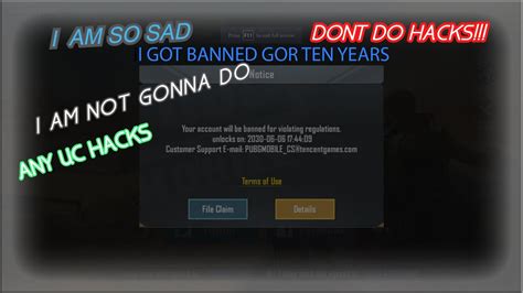My Pubg Account Got Banned For 10 Years So Sad Dontcheatplaysafe