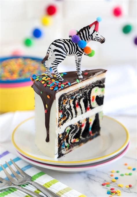 Zebra Layer Cake Sprinkle Bakes