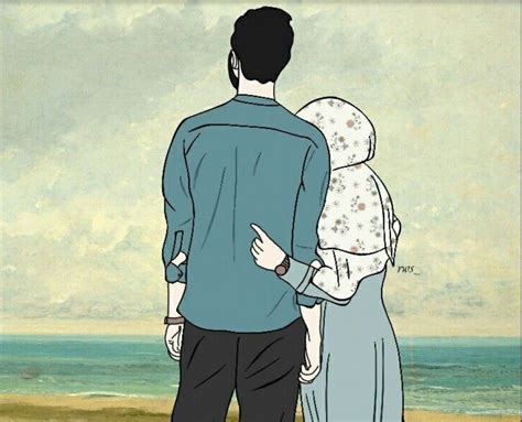 √ Hijab Drawing Instagram Islamic Couple Cartoon Dp Islamic