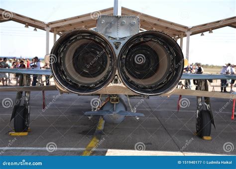 Military Jet Exhaust Aircraft Exhaust And Nozzle Detail External View