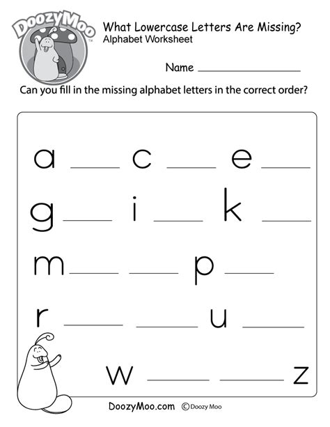 Alphabet Letters Worksheets Grade 1